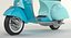 Modello 3D Vespa Scooter Rigged