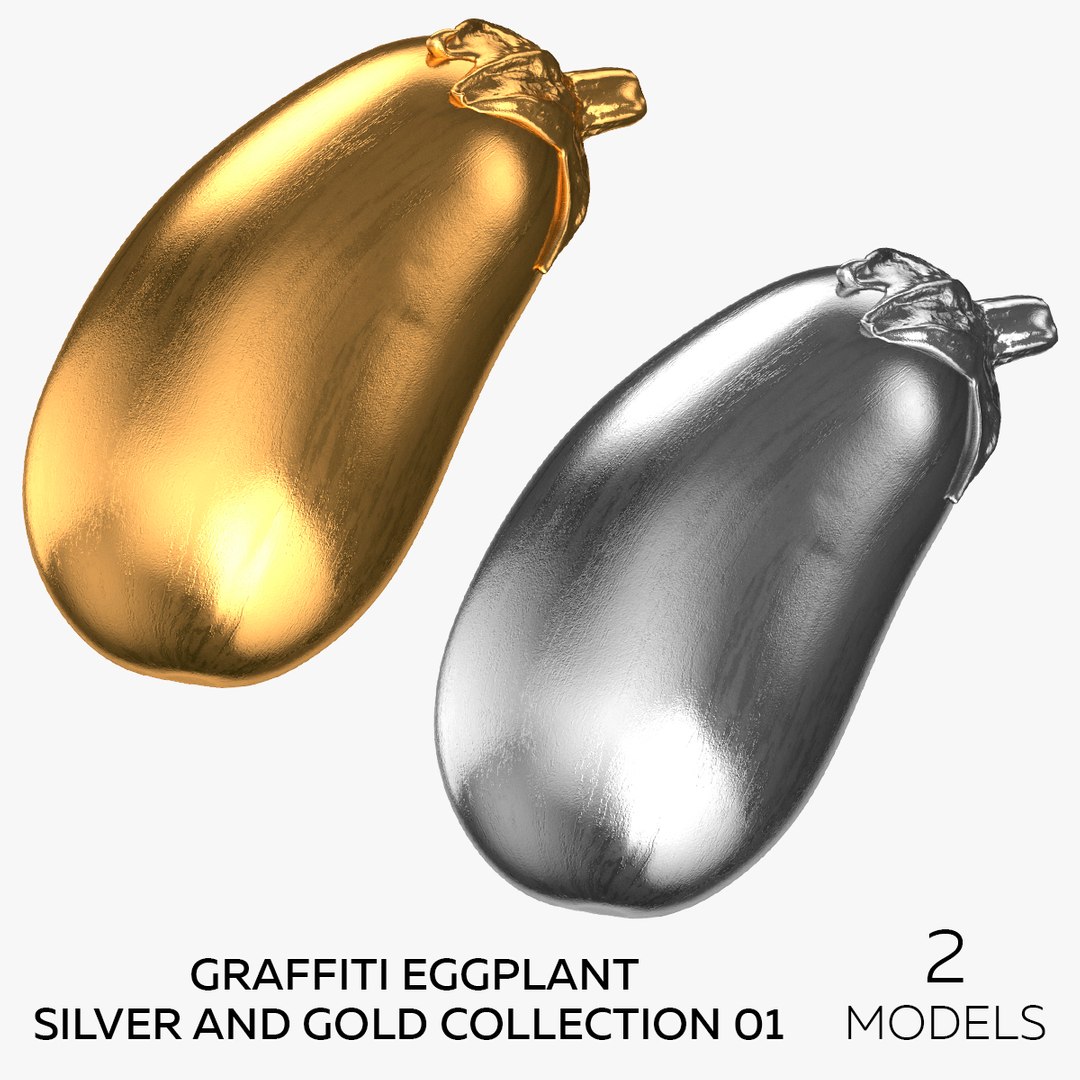 Graffiti Eggplant Silver And Gold Collection 01 - 2 Models