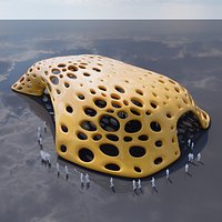 Organic Voronoi Porous Pavilion 04