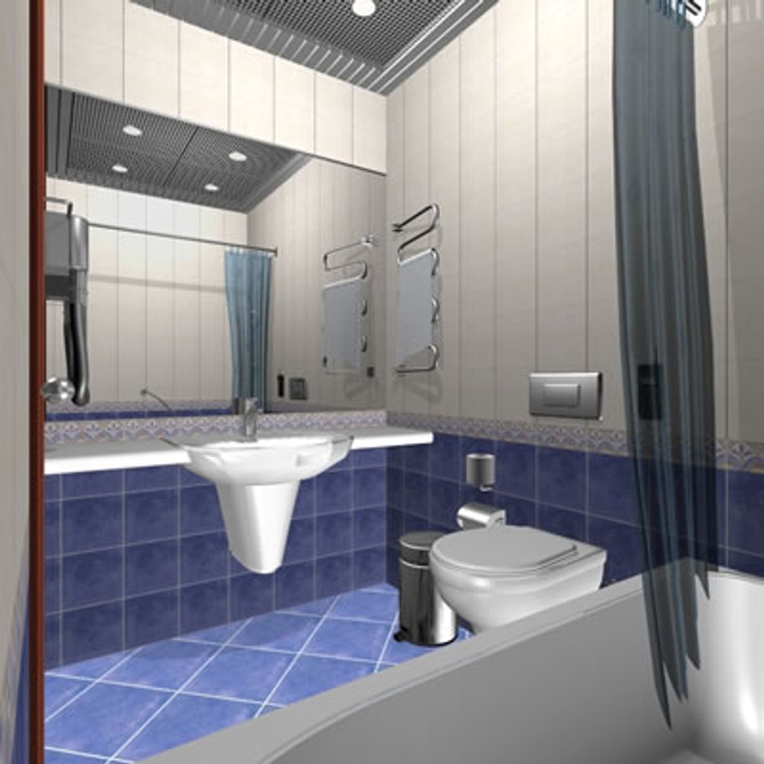Hotel Bathroom Fixtures 3d Model