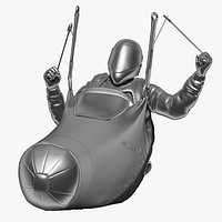 Paraglider in capsule