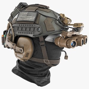 3D model Tactical Ballistic Helmet