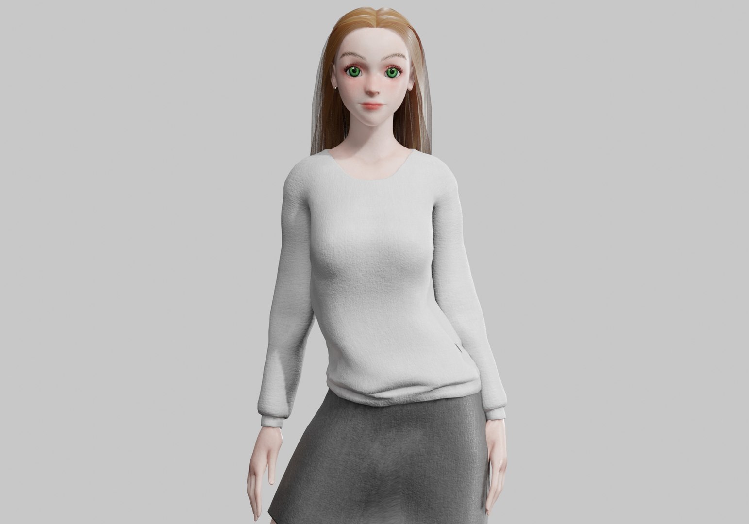 3D Cute Teen Woman V31350 TurboSquid 2278308