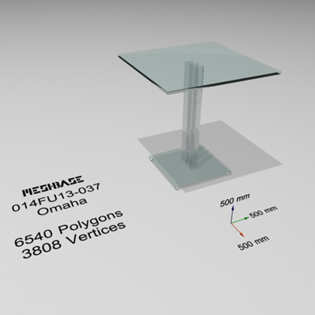 3d Table Glass - Model