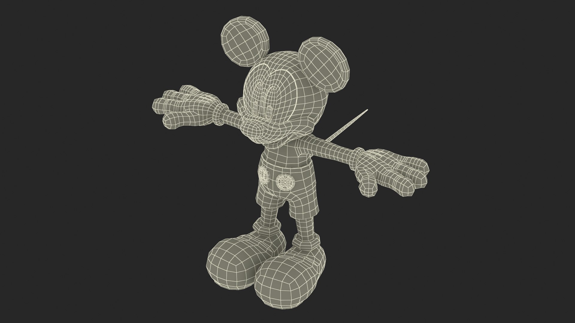 Cartoon Character Mickey Mouse Rigged for Maya 3D model - TurboSquid ...