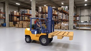 3D Forklift with Driver
