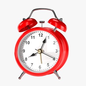 PBR Alarm Clock Red 3D model