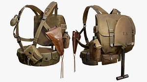 3D WW2 US Tactical Vest