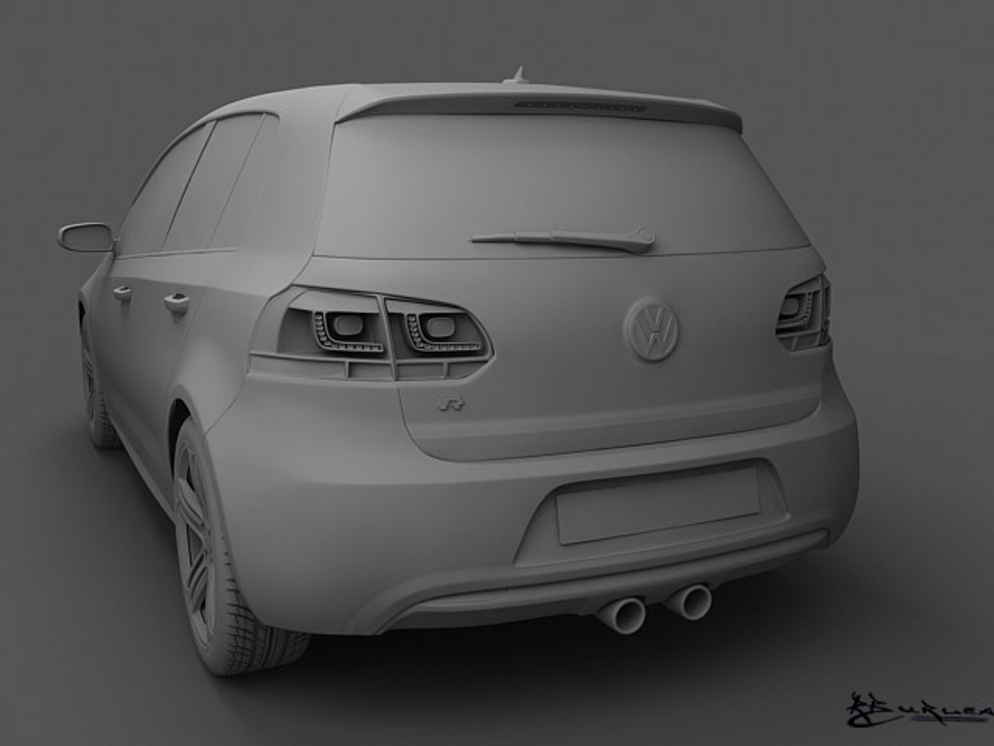 3d Volkswagen Golf R 2010