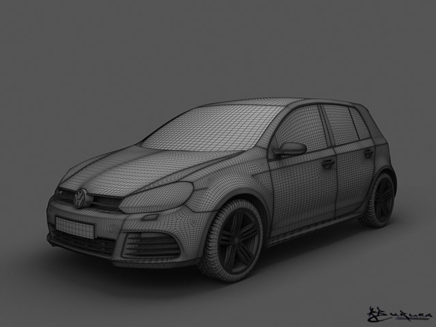 3d Volkswagen Golf R 2010