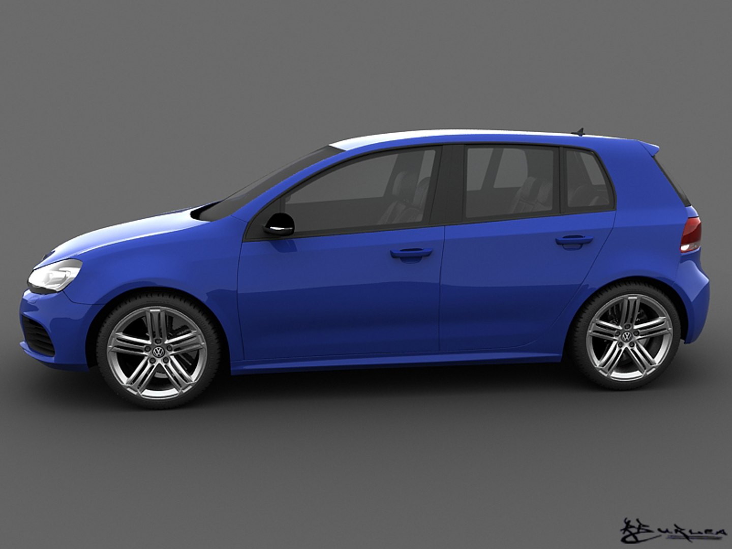 3d Volkswagen Golf R 2010