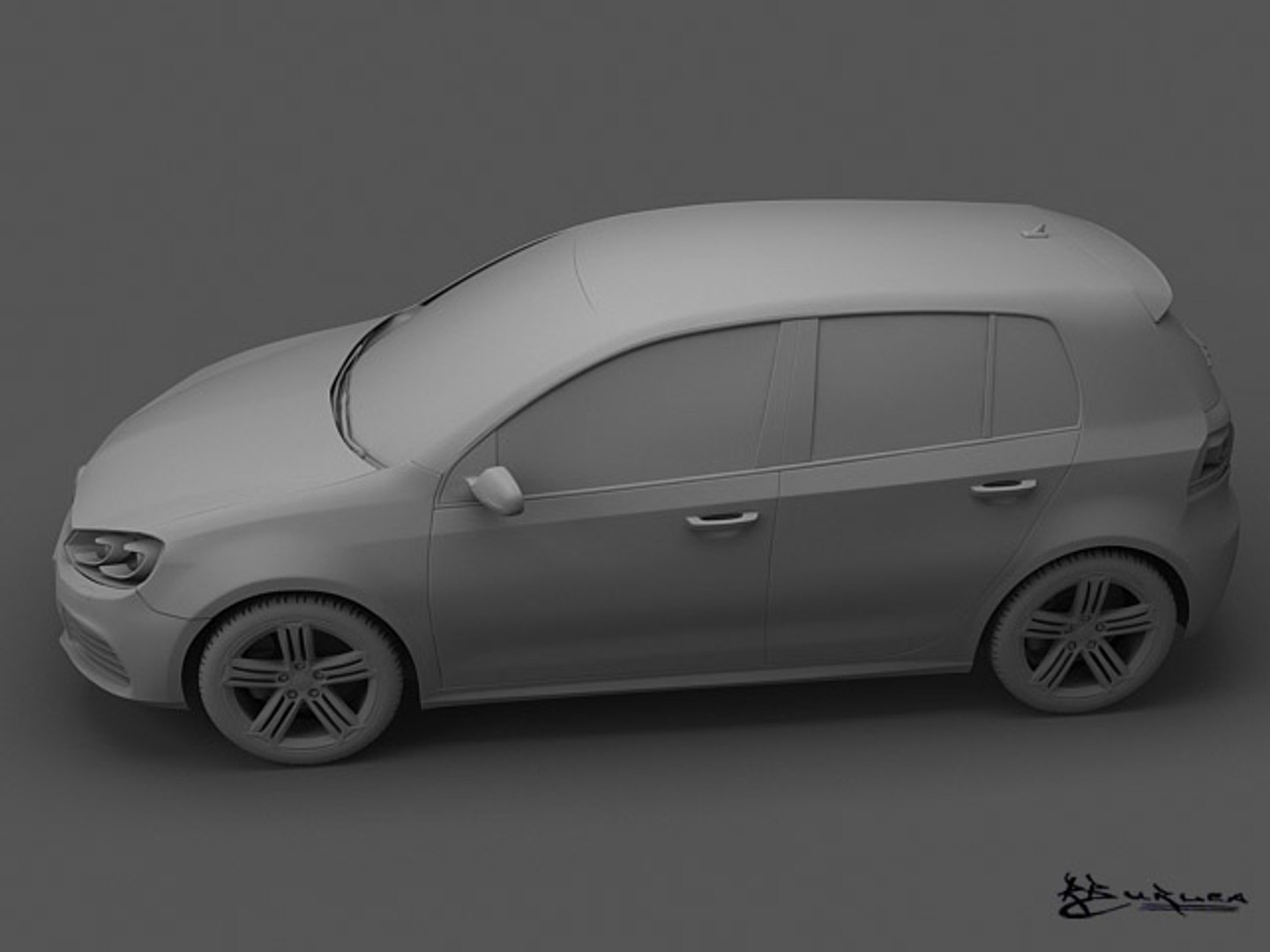 3d Volkswagen Golf R 2010