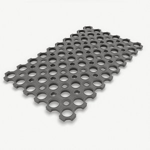 3D model realistic rubber door mat