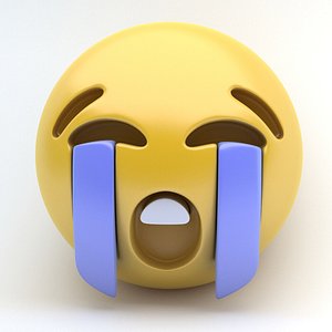 3d model emoji bawling