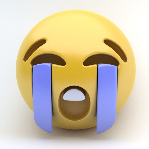 3d model emoji bawling