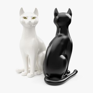 Figurines of Cats 3D model