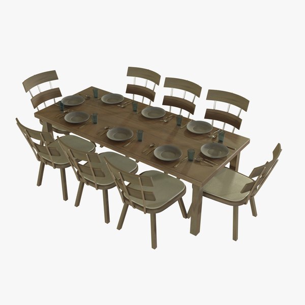 3D Table and Chairs model