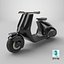Scooter eléctrico moderno negro