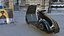Scooter eléctrico moderno negro