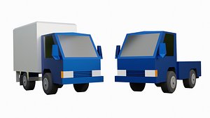 Low-Poly Light Truck Platanera