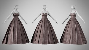 Dress 49 Grey Velvet With Design