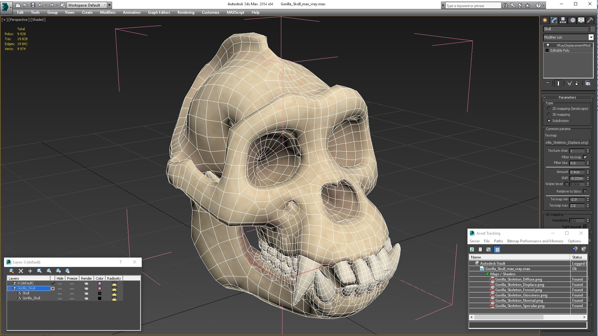 3D Gorilla Skull Model - TurboSquid 2061282
