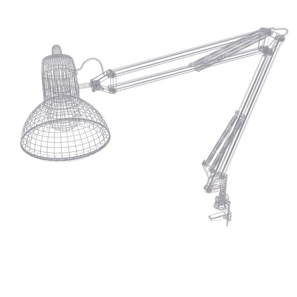 3d model drafting swing arm lamp