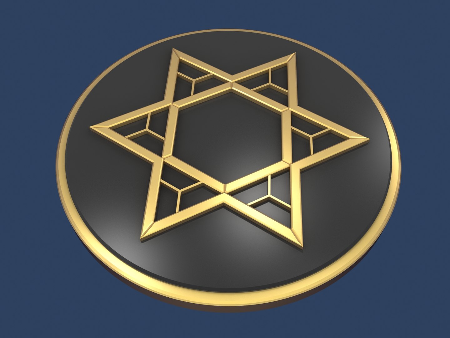 3D Star David Medallion Model - TurboSquid 1417475