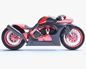 Futuristic motorcycle