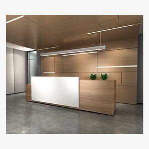 3D reception desk model