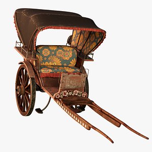 WoodenCart 3D model