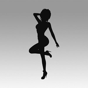 Girl logo lasercut