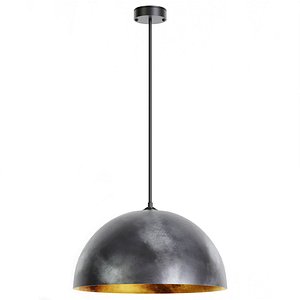 3D Aged Coal and Brass Athens Dome Pendant model