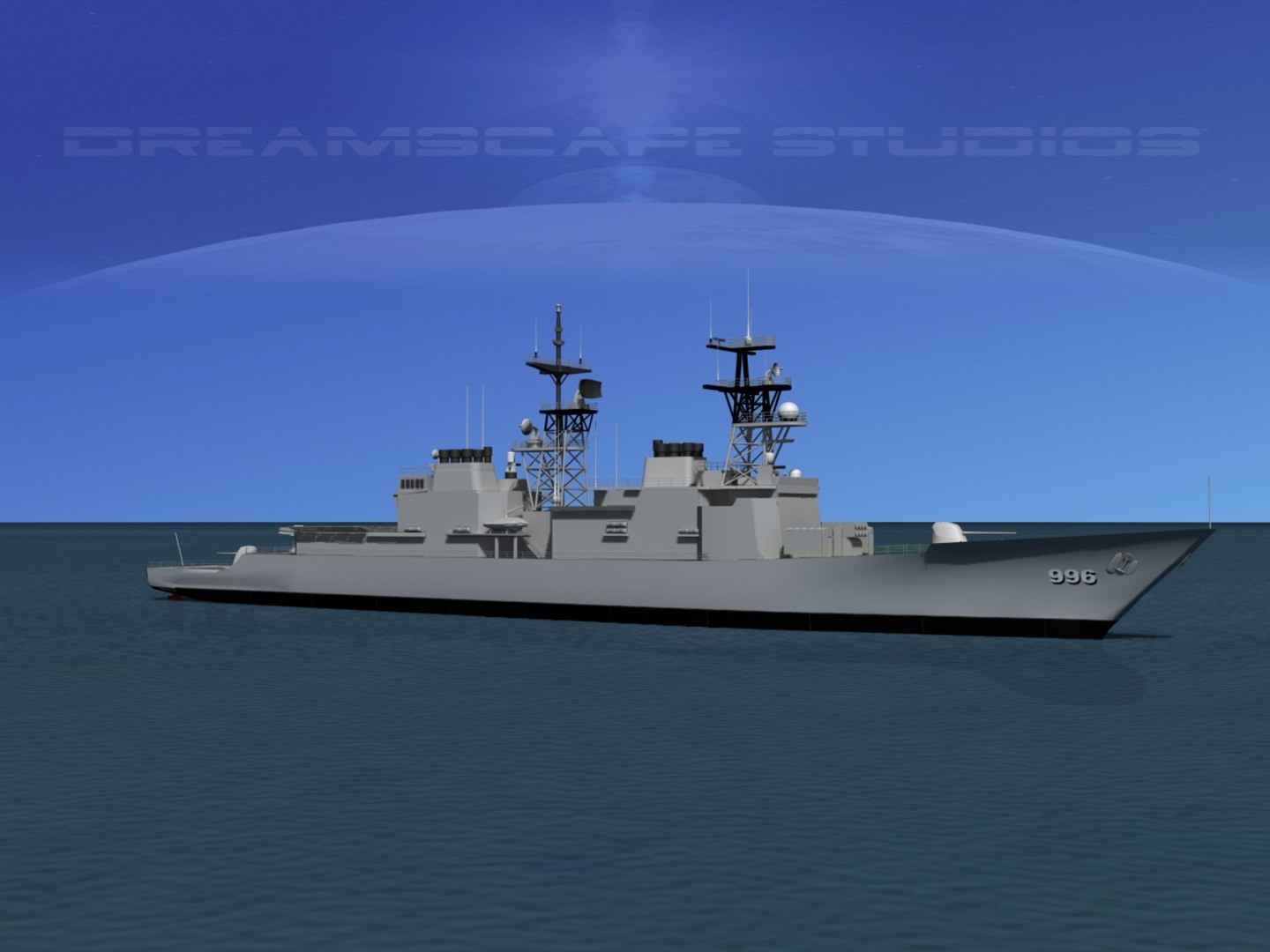 Kidd class destroyer 3d Kidd Class Destroyer