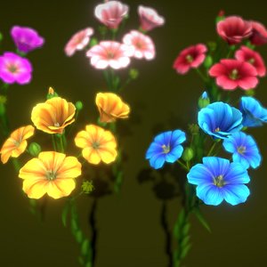 3D Flower Flax