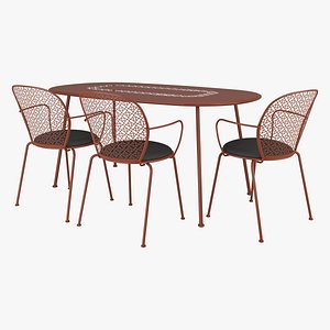 Fermob Lorette Armchair  Table 3D model