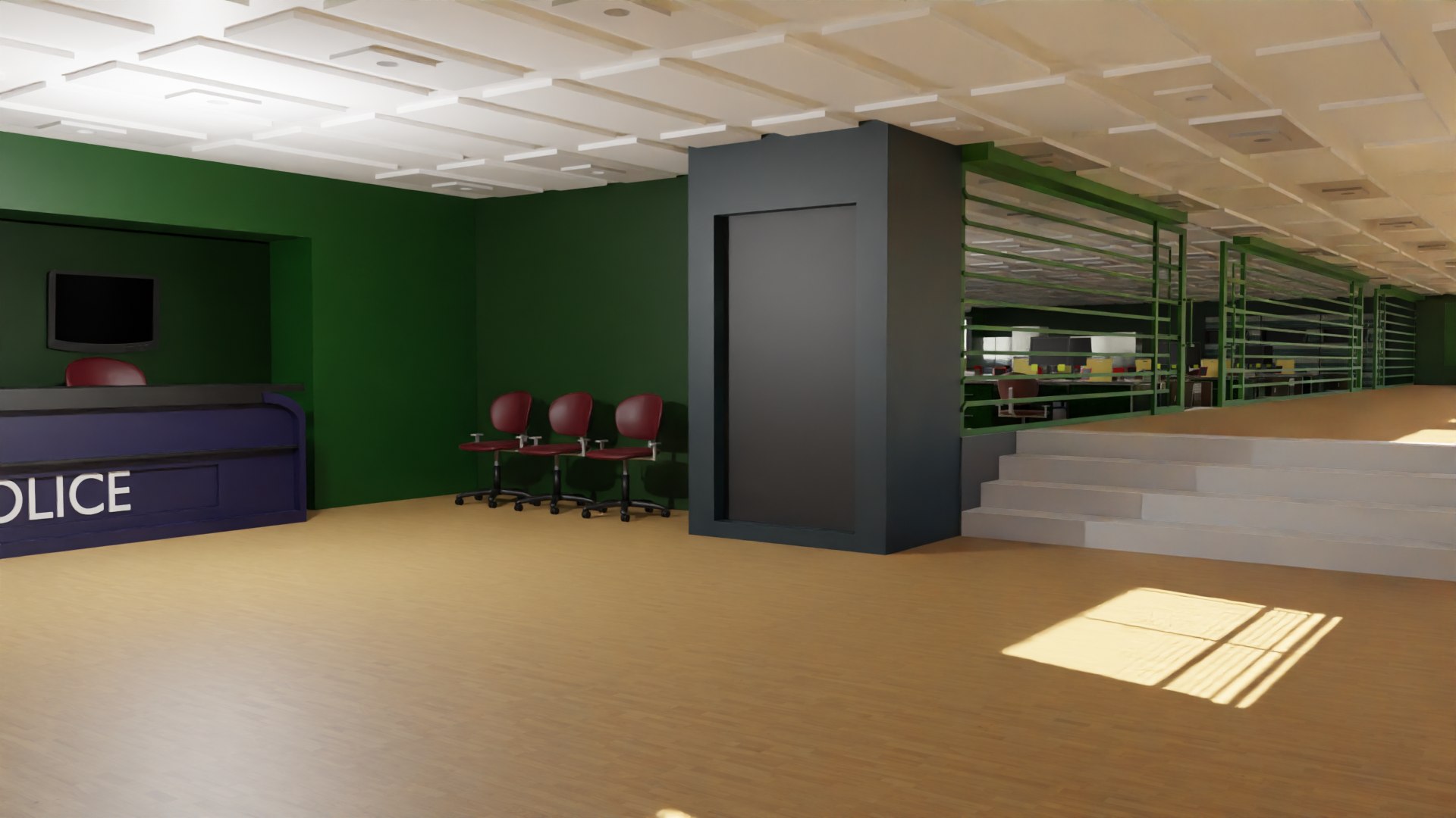 3D Police Station Interior - TurboSquid 2158050