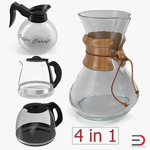 coffee carafes 2 3D