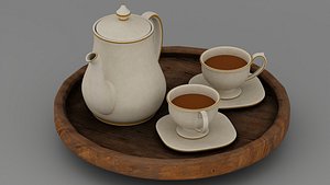 3D Tea Set model