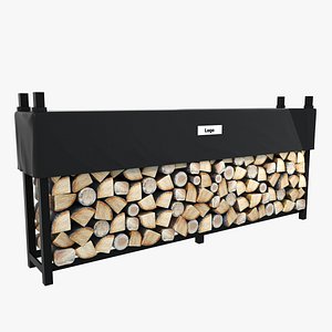 3D model Firewood Stack Rack V2