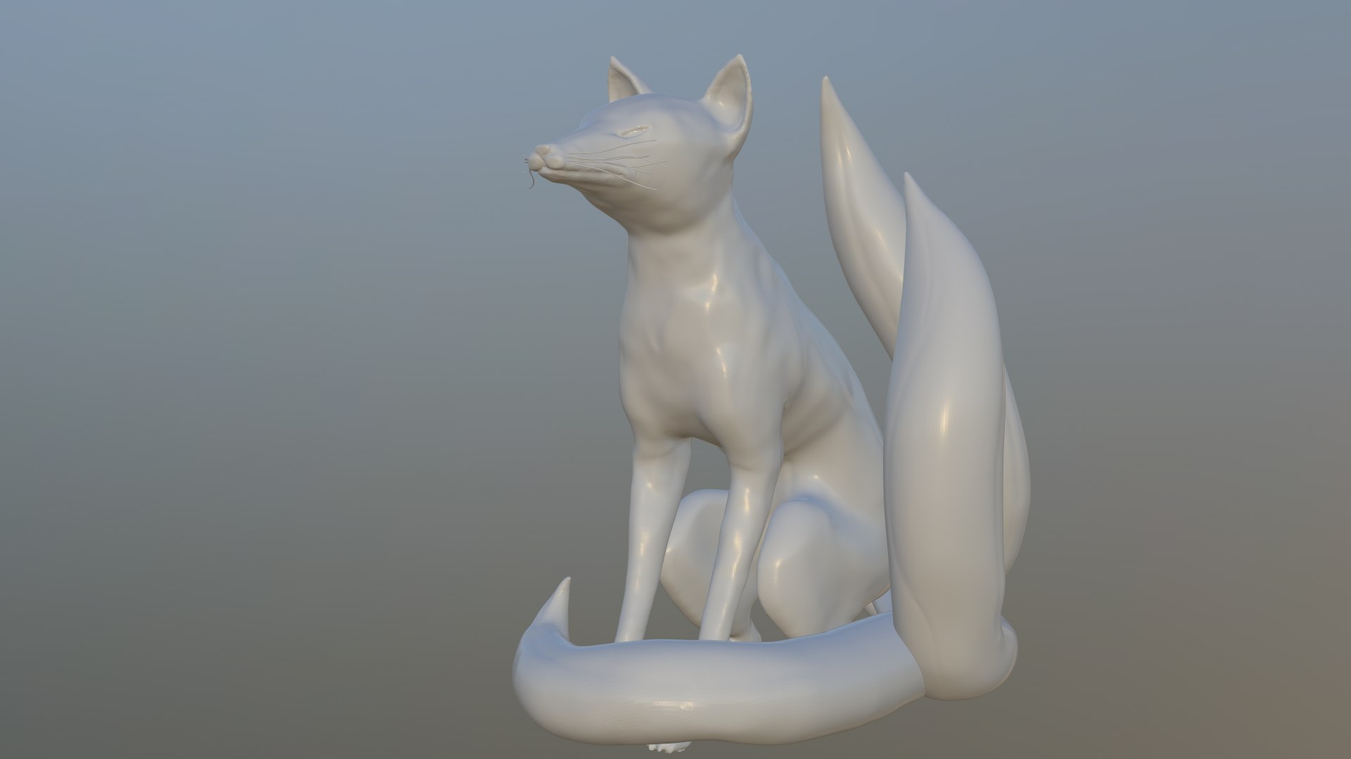 3D Fox with 3 tails - TurboSquid 1983625