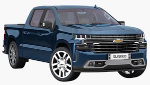3D chevrolet silverado 2019 interior model