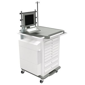 3D anesthesia cart model