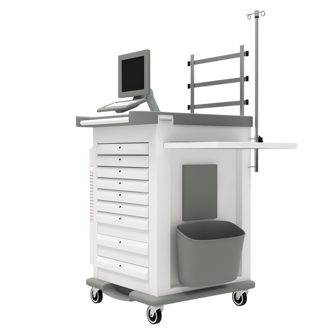 3D Anesthesia Cart Model - TurboSquid 1495305