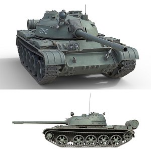 T 55 Main Battle Tank 3D