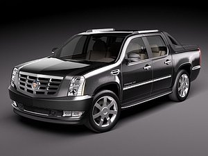 cadillac escalade ext suv 3d model