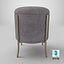 3D Baxley Ottoman Gray model