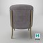 3D Baxley Ottoman Gray model