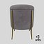 3D Baxley Ottoman Gray model