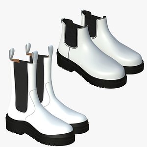 Realistic Leather Boots V33 3D model